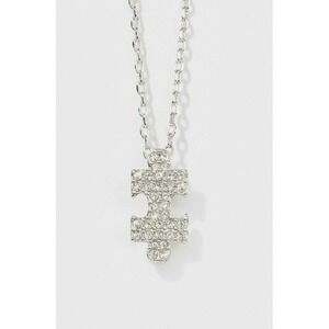 Touchstone‎ Crystal by Swarovski Puzzle Piece Silver Necklace